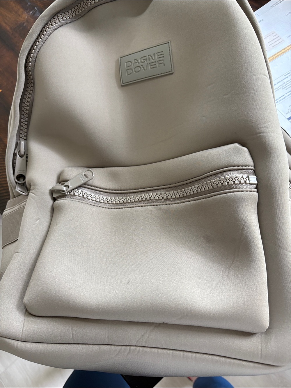 Dagne Dover Backpack in Taupe Neutral - Picture 3 of 14